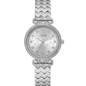 GUESS Ladies Silver Tone Analog Watch