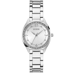 GUESS Ladies Silver Tone Analog Watch