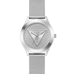 GUESS Ladies Silver Tone Analog Watch