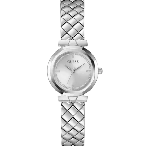 GUESS Ladies Silver Tone Analog Watch