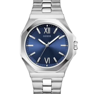 GUESS Mens Silver Tone Analog Watch