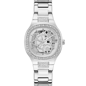 GUESS Ladies Silver Tone Analog Watch